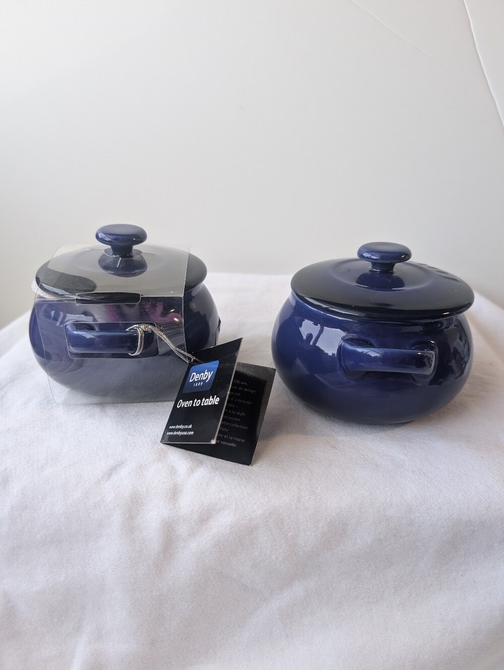Denby Imperial Blue Individual Mini Casseroles with Lids  - 2 - Picture 4 of 12